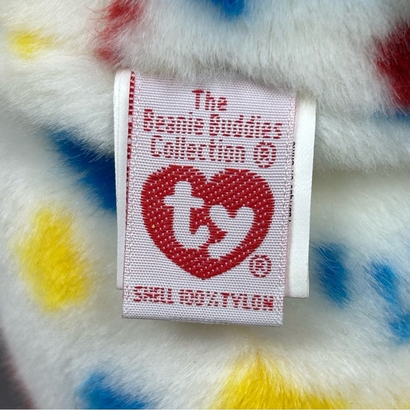 TY Beanie Buddies Collection Vintage TY 2K Confetti Bear 1999 (Large) - Picture 7 of 10